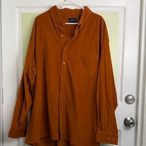 (1874) Harbor Bay Rust Button-Up Shirt, Size: 4XL